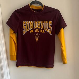 ASU Kids Maroon and Gold Long Sleeve Tee